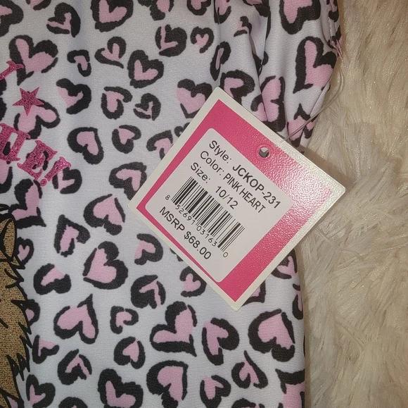 Juicy Couture Black Label Girls One Piece Swimsuit - Size 10/12 - NWT